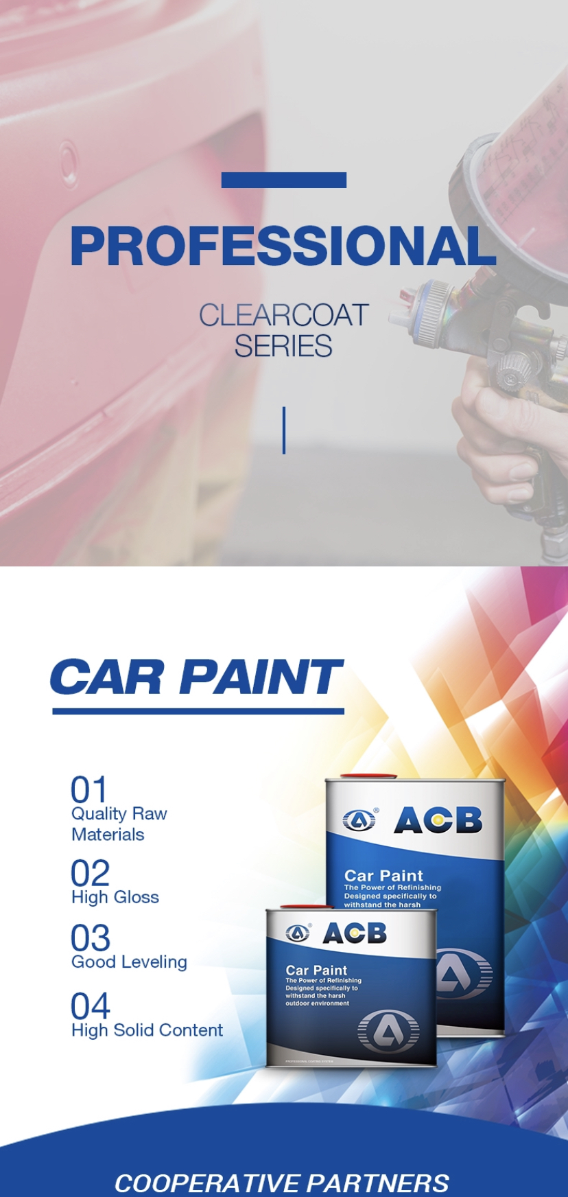 ACB 2K Clearcoat Car Paint C3000 Cristal Clearcoat Auto Coating Repair